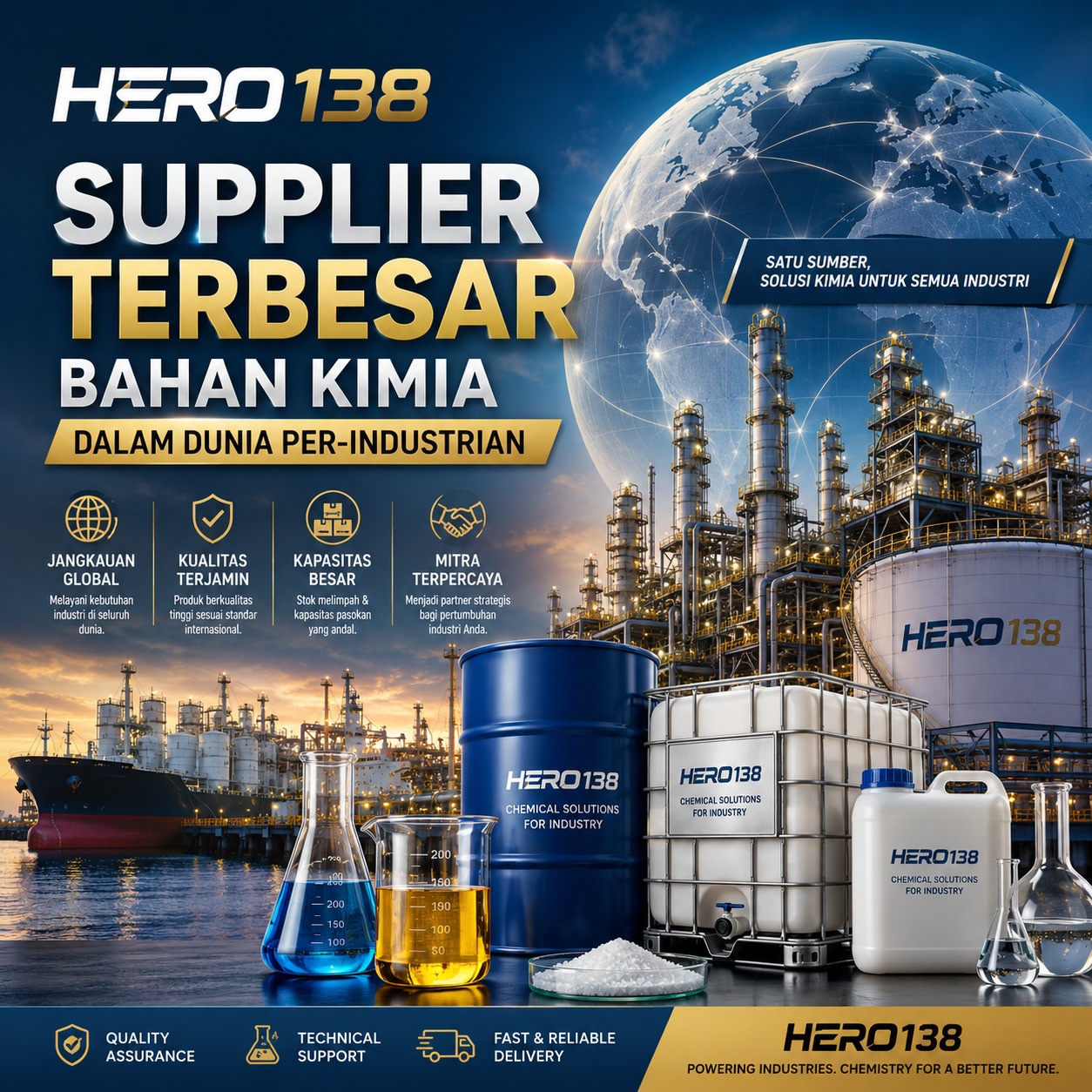 HERO138 : Supplier Terbesar Bahan Kimia Dalam Dunia Per-Industrian